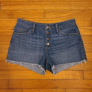 Mide-Rise Denim Shorts